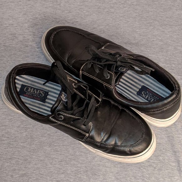 Men's Chaps Black Casual Lace-up Sneakers Shoes Size 12 - Picture 3 of 7